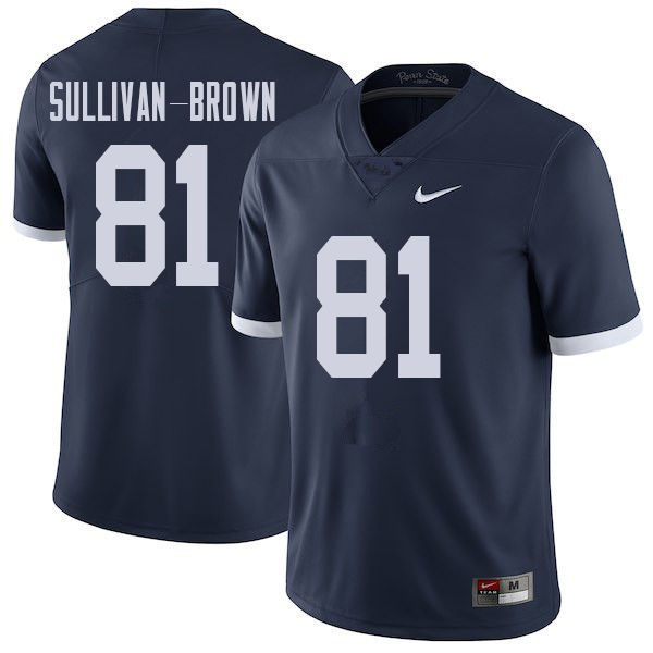 NCAA Nike Men's Penn State Nittany Lions Cameron Sullivan-Brown #81 College Football Authentic Throwback Navy Stitched Jersey ESS0198LQ
